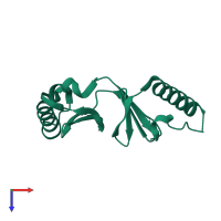 Major pepsin inhibitor 3 in PDB entry 1f32, assembly 1, top view.