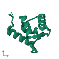 PDB entry 1f70 coloured by chain, ensemble of 10 models, front view.