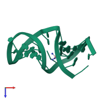 PDB entry 1f79 coloured by chain, top view.
