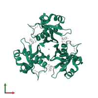 Holo-[acyl-carrier-protein] synthase in PDB entry 1f7l, assembly 1, front view.