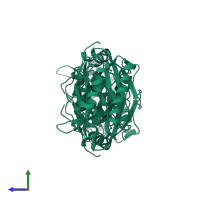 Omega-amidase NIT3 in PDB entry 1f89, assembly 1, side view.
