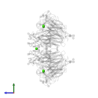 CALCIUM ION in PDB entry 1f8b, assembly 1, side view.