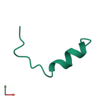 PDB entry 1fac coloured by chain, front view.