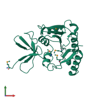 Monomeric assembly 1 of PDB entry 1fbn coloured by chemically distinct molecules, front view.