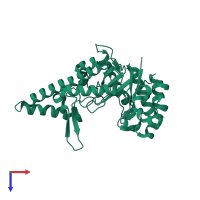 Hyaluronidase in PDB entry 1fcu, assembly 1, top view.