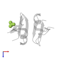 SULFATE ION in PDB entry 1fd4, assembly 1, top view.