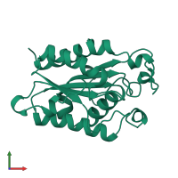 PDB entry 1ffe coloured by chain, front view.