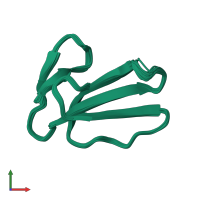 PDB entry 1ffj coloured by chain, ensemble of 20 models, front view.