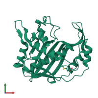 PDB entry 1ffl coloured by chain, front view.