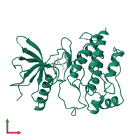 Fibroblast growth factor receptor 1 in PDB entry 1fgi, assembly 1, front view.