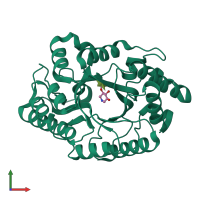 PDB entry 1fh7 coloured by chain, front view.