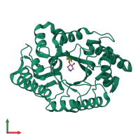 PDB entry 1fh8 coloured by chain, front view.