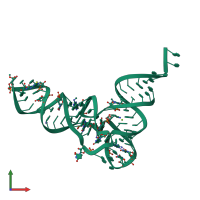 PDB entry 1fir coloured by chain, front view.