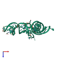 PDB entry 1fir coloured by chain, top view.