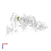 (-)-6-CHLORO-4-CYCLOPROPYLETHYNYL-4-TRIFLUOROMETHYL-1,4-DIHYDRO-2H-3,1-BENZOXAZIN-2-ONE in PDB entry 1fk9, assembly 1, top view.