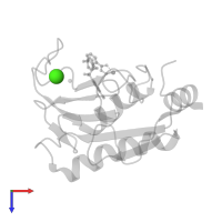 CALCIUM ION in PDB entry 1fls, assembly 1, top view.