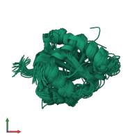 PDB entry 1fmf coloured by chain, ensemble of 30 models, front view.