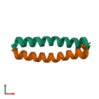 PDB entry 1fmh coloured by chain, ensemble of 25 models, front view.