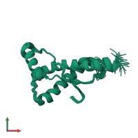 PDB entry 1fo7 coloured by chain, ensemble of 30 models, front view.