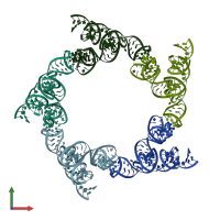PDB entry 1foq coloured by chain, front view.
