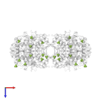 SULFATE ION in PDB entry 1fp7, assembly 1, top view.