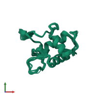 PDB entry 1fsh coloured by chain, ensemble of 20 models, front view.