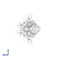 ZINC ION in PDB entry 1fss, assembly 1, side view.