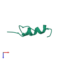 PDB entry 1fsv coloured by chain, top view.