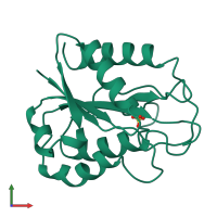 PDB entry 1ftg coloured by chain, front view.