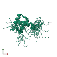 PDB entry 1ftz coloured by chain, ensemble of 20 models, front view.