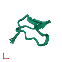 PDB entry 1fu3 coloured by chain, ensemble of 20 models, front view.