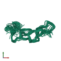 PDB entry 1fvl coloured by chain, ensemble of 18 models, front view.
