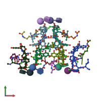 PDB entry 1fvm coloured by chain, front view.