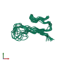 PDB entry 1fwo coloured by chain, ensemble of 10 models, front view.