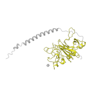 The deposited structure of PDB entry 1fza contains 2 copies of Pfam domain PF00147 (Fibrinogen beta and gamma chains, C-terminal globular domain) in Fibrinogen beta chain. Showing 1 copy in chain B.