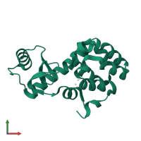 Endolysin in PDB entry 1g0p, assembly 1, front view.