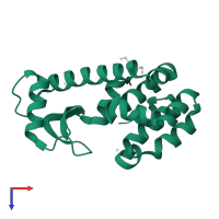 Endolysin in PDB entry 1g0p, assembly 1, top view.