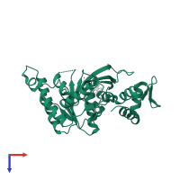 Protein RecA, 1st part in PDB entry 1g18, assembly 1, top view.