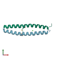 PDB entry 1g1i coloured by chain, front view.