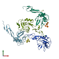 PDB entry 1g1r coloured by chain, front view.