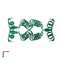 Hepatocyte nuclear factor 1-alpha in PDB entry 1g2z, assembly 1, top view.