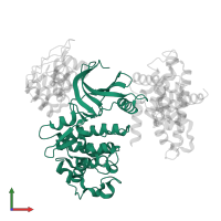 Cyclin-dependent kinase 6 in PDB entry 1g3n, assembly 1, front view.