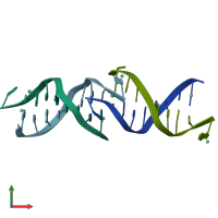 PDB entry 1g3v coloured by chain, front view.