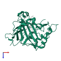 Carbonic anhydrase 2 in PDB entry 1g46, assembly 1, top view.