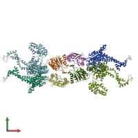 PDB entry 1g4b coloured by chain, front view.