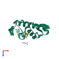 PDB entry 1g4i coloured by chain, top view.