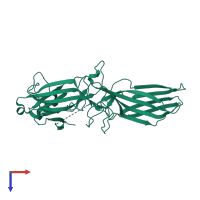 PDB entry 1g4r coloured by chain, top view.