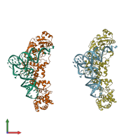 PDB entry 1g59 coloured by chain, front view.
