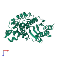 Beta-lactamase PSE-4 in PDB entry 1g68, assembly 1, top view.