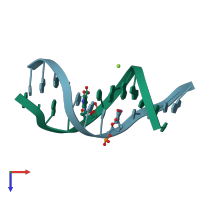 PDB entry 1g8n coloured by chain, top view.